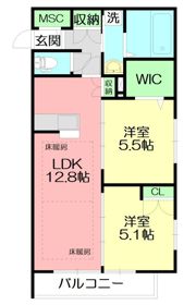 リヴェールメゾンBの間取り画像