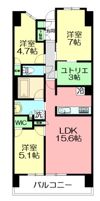 リビオタワー小田急相模原の間取り画像