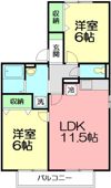 サンローズ鵠沼Aの間取り画像
