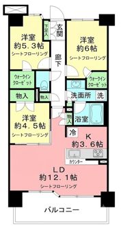 プライム湘南辻堂リーフィアレジデンスの間取り画像