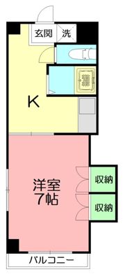 コーポ落合の間取り画像