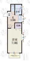 秦野市尾尻アパートの間取り画像