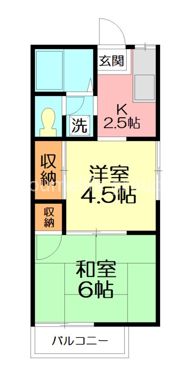 弥生ハイツの間取り画像