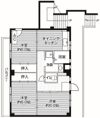 ビレッジハウス亀井野3号棟の間取り画像