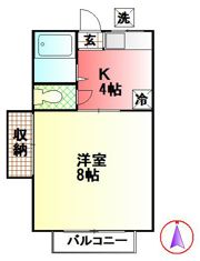 コーポあかつきの間取り画像