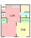 ドミール中庭Bの間取り画像