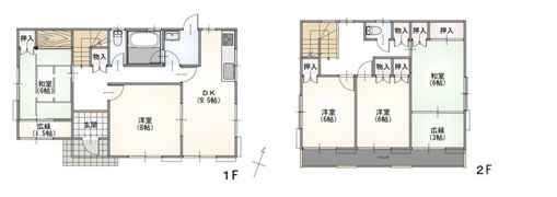 秦野市鶴巻2074戸建ての間取り画像