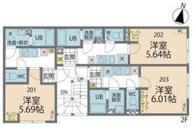 カインドネス本厚木Eastの間取り画像