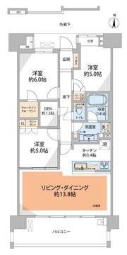 ライオンズ一条レジデンス湘南C-Xの間取り画像