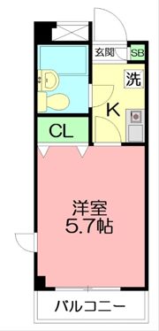 レオパレスフレッシュの間取り画像