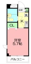レオパレスフレッシュの間取り画像