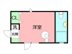 EAST RISE 由比ガ浜A Aの間取り画像