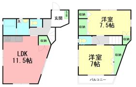 羽鳥3丁目貸家の間取り画像