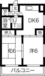 森ハイツの間取り画像