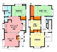 手広貸家の間取り画像