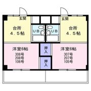 藤花マンションの間取り画像