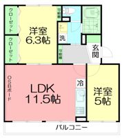 桃山コーポ2号棟の間取り画像
