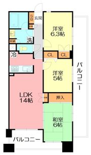 ライオンズプラザ平塚見附町の間取り画像