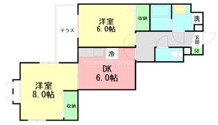 由比ガ浜ハイムの間取り画像