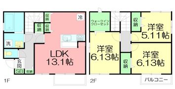パティオII C棟の間取り画像