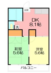 グランデュールフクダA棟の間取り画像