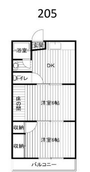 八雲ハイツの間取り画像
