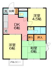 ディアコート開成A棟の間取り画像