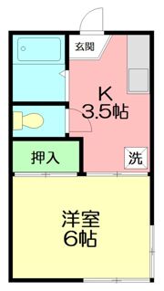 常楽ハイツ1の間取り画像