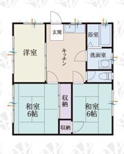 秦野市羽根アパートの間取り画像