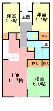 ヒルズ南戸塚3号棟の間取り画像