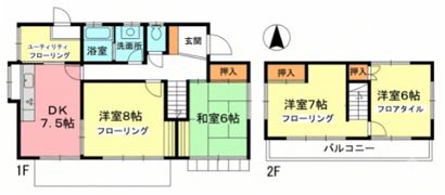 逗子市久木8丁目戸建の間取り画像