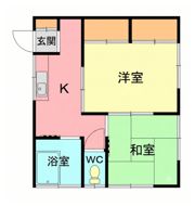 澤田貸家1号室の間取り画像