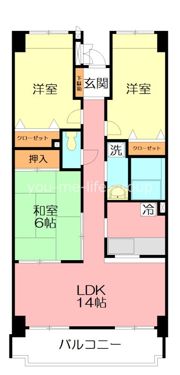 オルデンシア開成の間取り画像