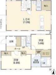 鎌倉市大町4丁目貸家の間取り画像