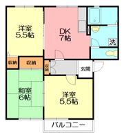クレール石名坂Bの間取り画像