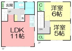 今泉2丁目テラスハウスの間取り画像