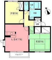 ベルデュールFIIの間取り画像
