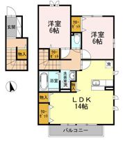 ソシア フジケン Aの間取り画像