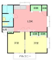 ハイツシャロームの間取り画像
