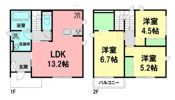 田谷町貸家の間取り画像