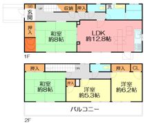 秦野市羽根戸建の間取り画像