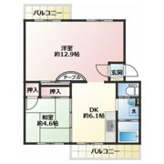 渋沢小田急ハイツ団地2号棟の間取り画像