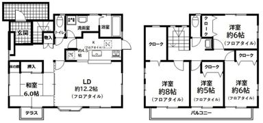 関谷898番一戸建の間取り画像