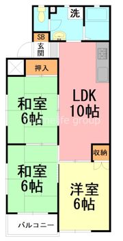 マンション築山第2の間取り画像