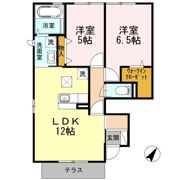 ライスフィールド ハピネス Aの間取り画像