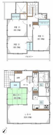 BLOOMING MAISON 平塚市達上ヶ丘の間取り画像