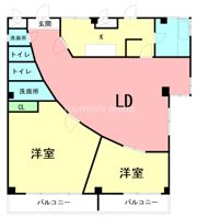 下大井マンションの間取り画像