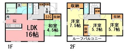 リナージュ平塚市片岡01の間取り画像