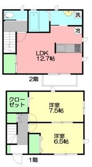 サン・ブランシュ片瀬山Aの間取り画像