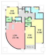 ラトゥール レジュモーの間取り画像